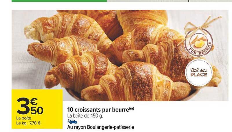 10 Croissants Pur Beurre