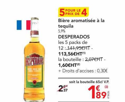 Bière Aromatisée à La Tequila Desperados