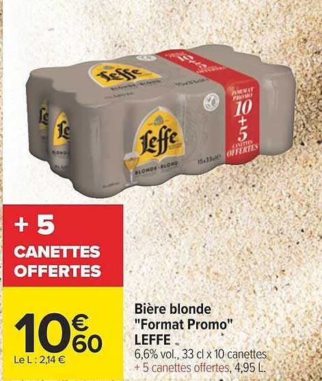 Bière Blonde "format Promo" Leffe