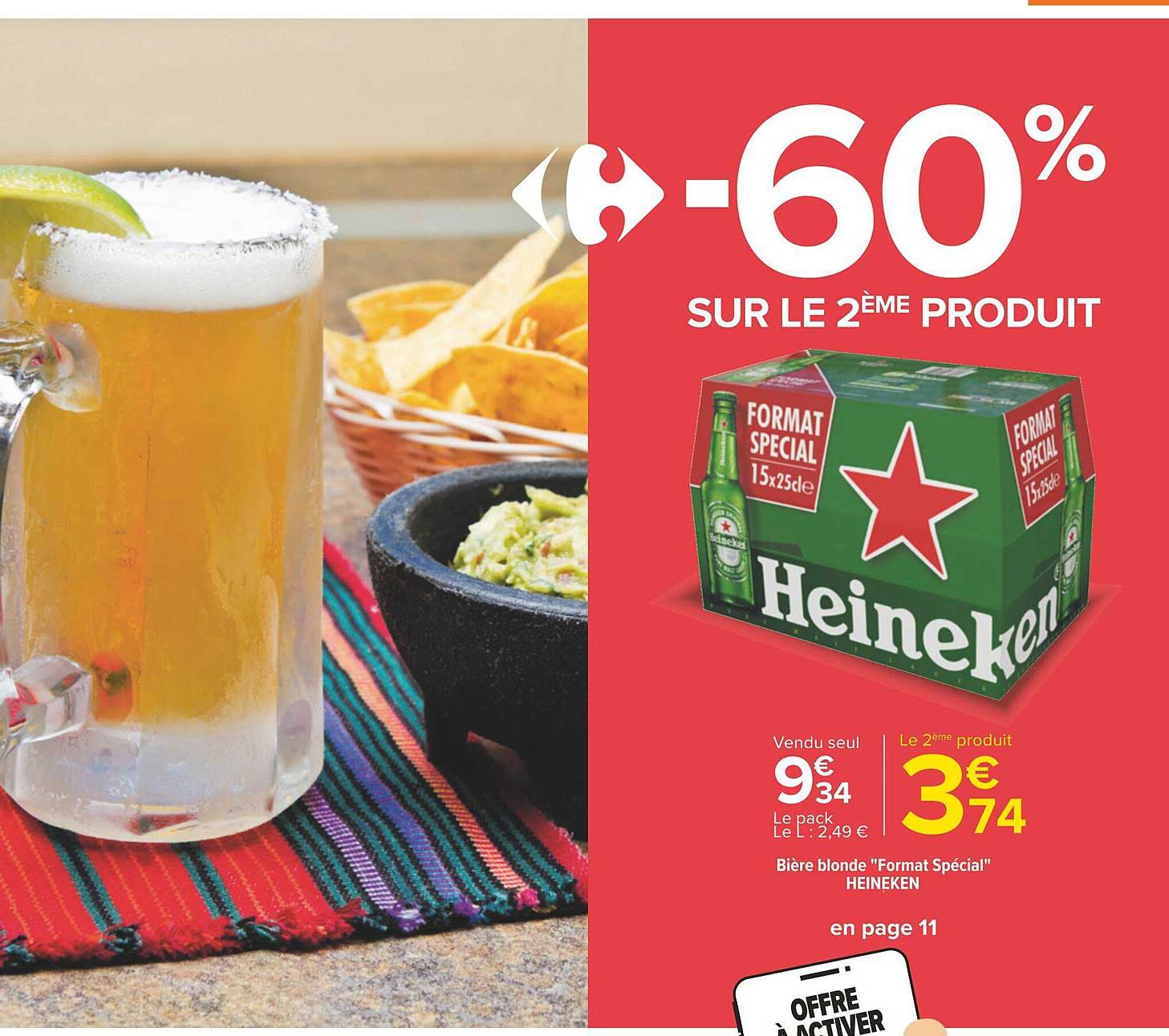 bière blonde "format spécial" heineken