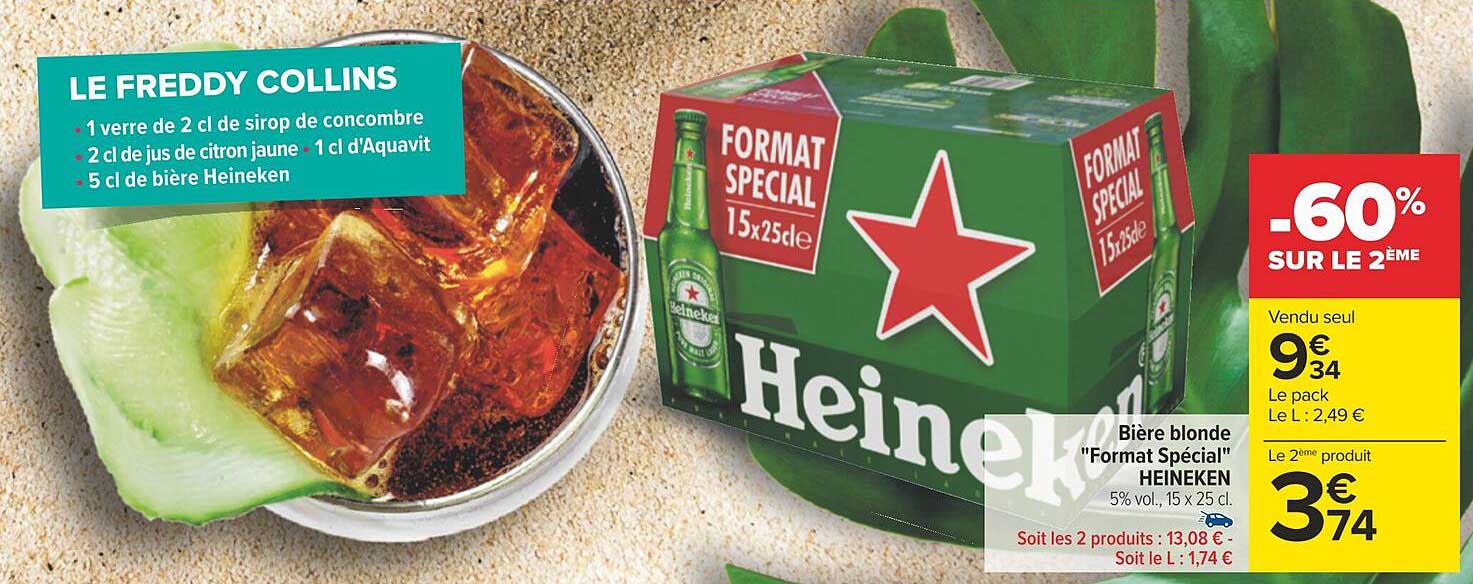 bière blonde "format spécial" heineken
