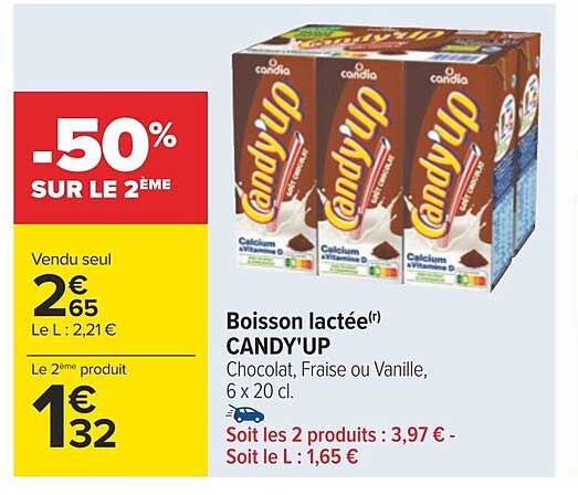 boisson lactée candy'up