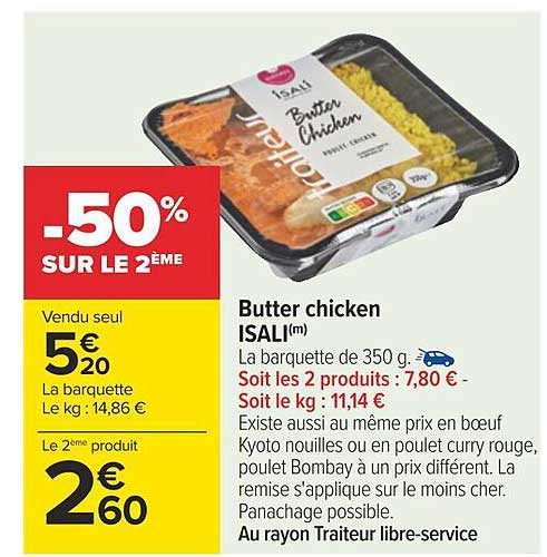 butter chicken isali