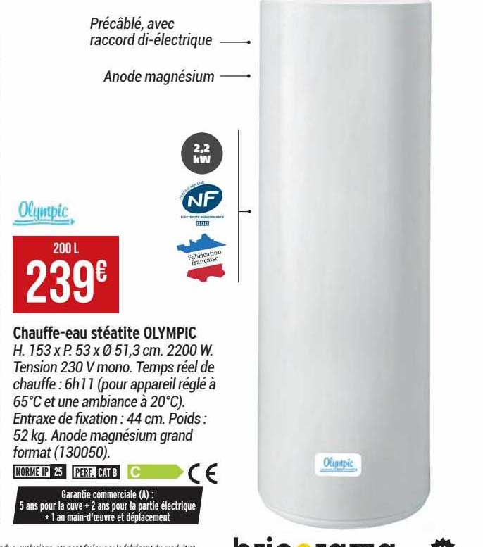 chauffe-eau stéatite olympic
