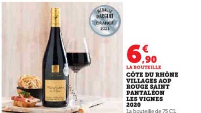 côte du rhône villages aop rouge saint pantaléon les vignes 2020