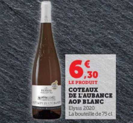côteaux de l'aubance aop blanc