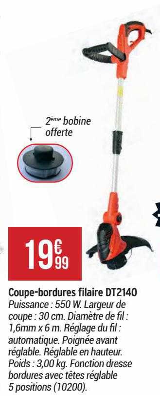 coupe-bordures filaire dt2140