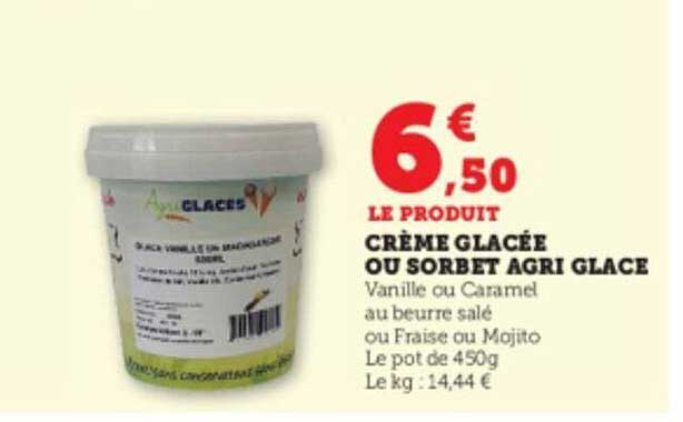 crème glacée ou sorbet agri glace