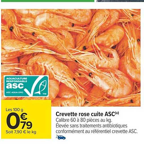Crevette Rose Cuite Asc