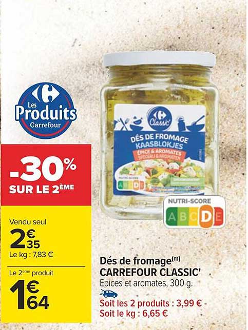 Dés De Fromage Carrefour Classic'