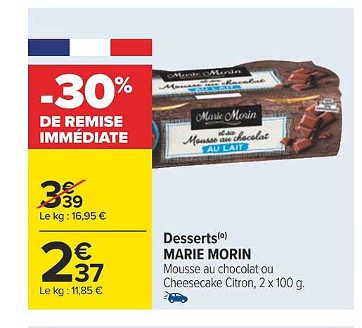 Desserts Marie Morin