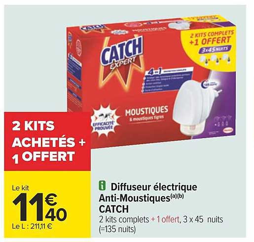 diffuseur électrique anti-moustiques catch