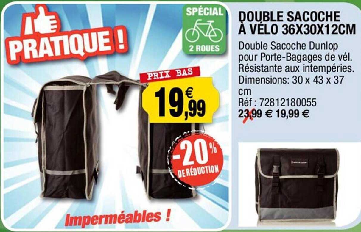 Double Sacoche à Vélo 36 X 30 X 12 Cm