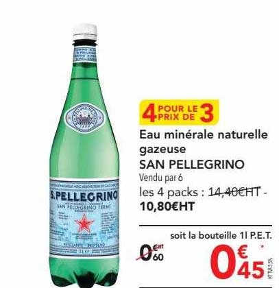 eau minérale naturelle gazeuse san pellegrino
