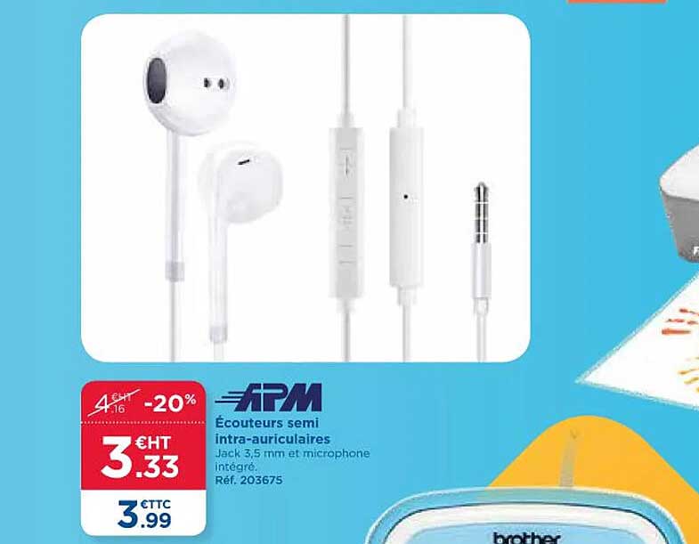 écouteurs semi intra-auriculaires apm