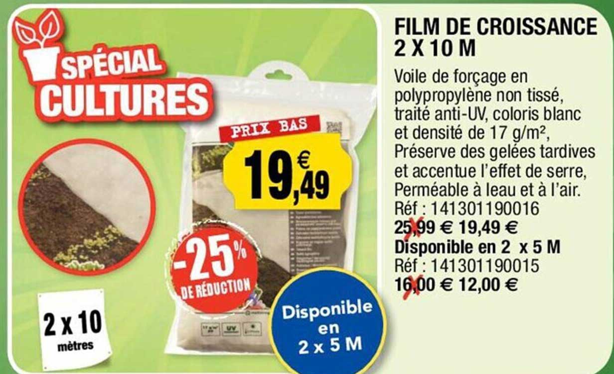 Film De Croissance 2 X 10 M