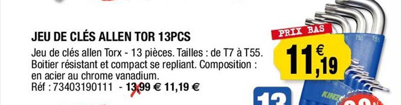 jeu de clés allen tor 13 pcs