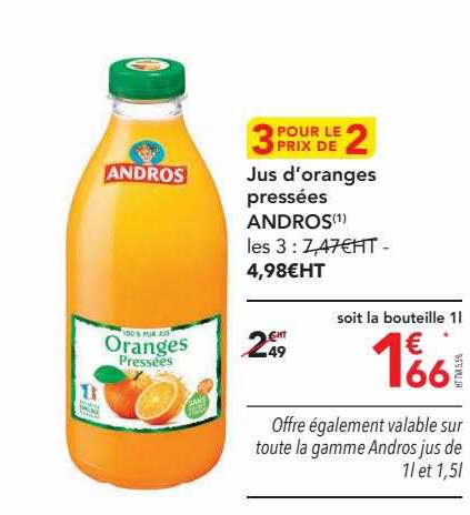 jus d'oranges pressées andros
