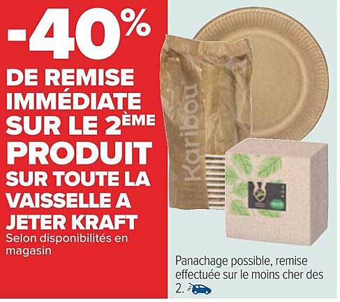 la vaisselle à jeter kraft
