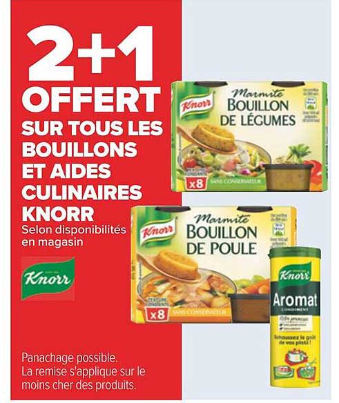 les bouillons et aides culinaires knorr