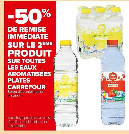 les eaux aromatisées plates carrefour