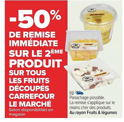 les fruits découpés carrefour le marché