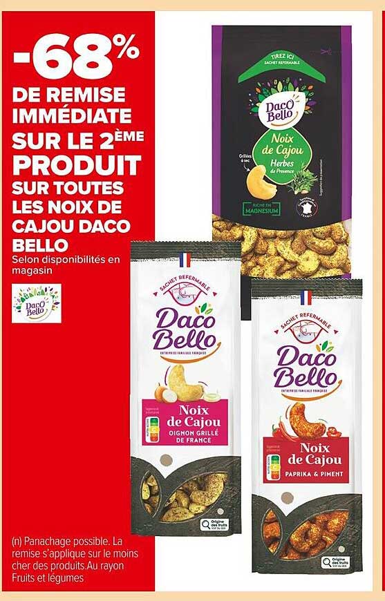 les noix de cajou daco bello