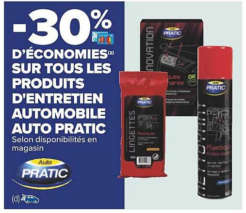 les produits d'entretien automobile auto pratic