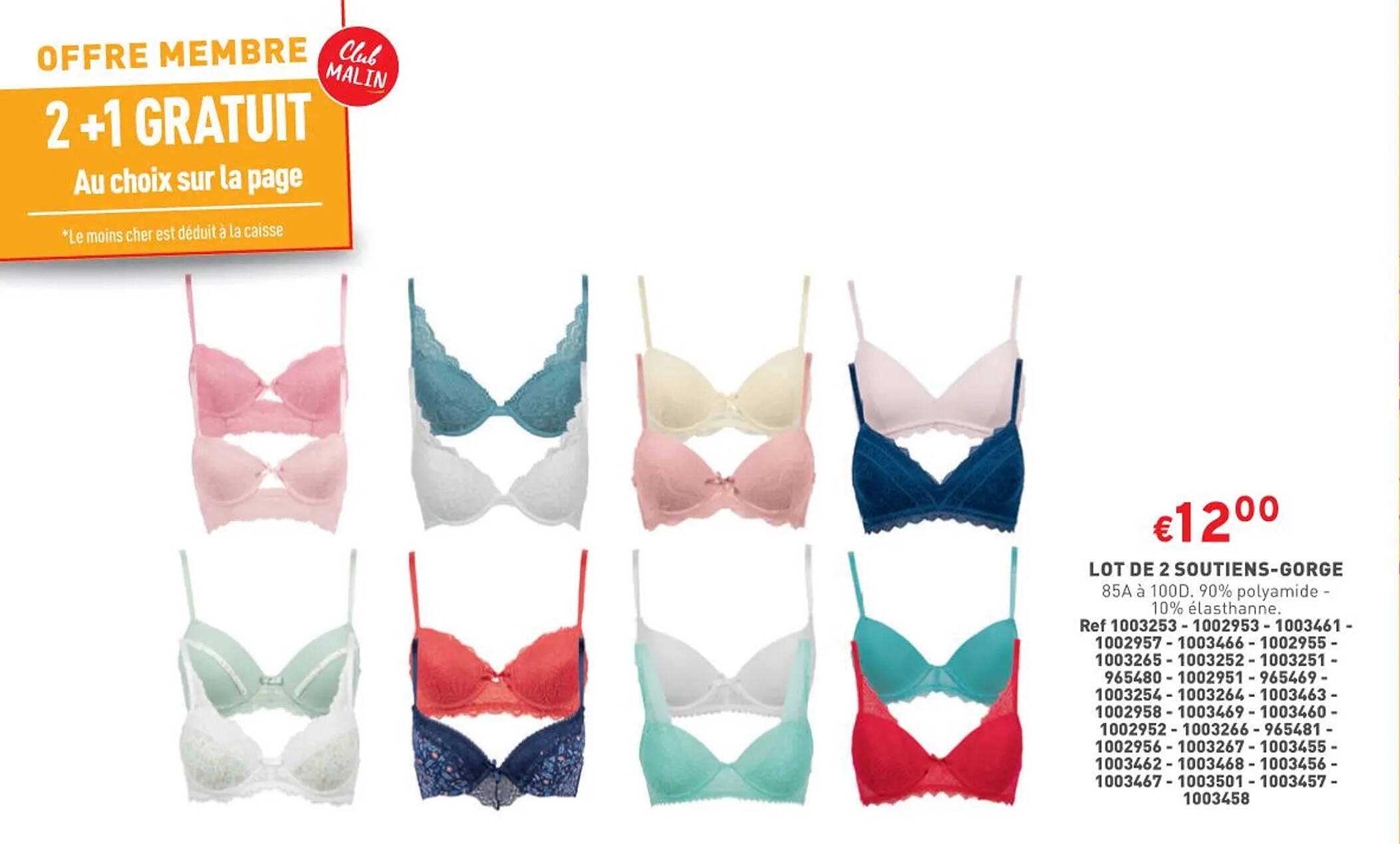 lot de 2 soutiens-gorge