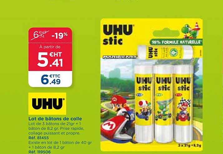 Lot De Bâtons De Colle Uhu