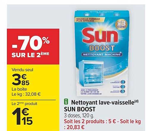 nettoyant lave-vaisselle sun boost