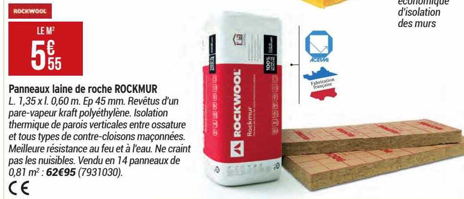 panneaux laine de roche rockmur