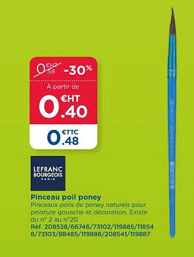 pinceau poil poney le franc bourgeois