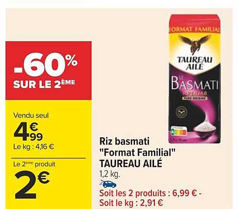 riz basmati "format familial" taureau ailé