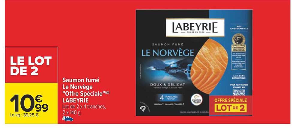 Saumon Fumé Le Norvège "offre Spéciale" Labeyrie