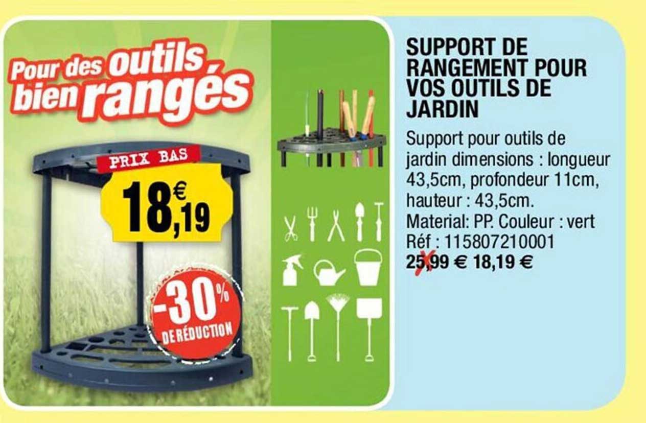 support de rangement pour vos outils de jardin