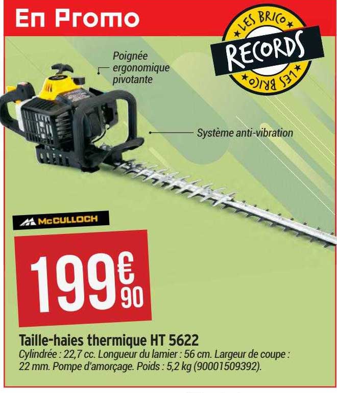 taille-haies thermique ht 5622 mc culloch