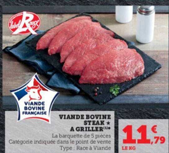viande bovine steak*à griller
