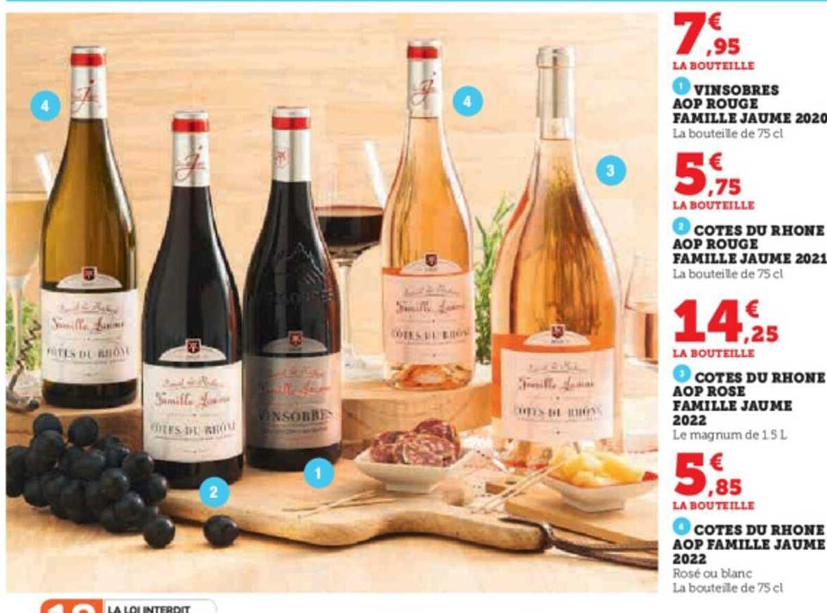 vinsobres aop rouge famille jaume 2020, côtes du rhône aop rouge famille jaume 2021, côtes du rhône aop rosé famille jaume 2022, côtes du rhône aop famille jaume 2022