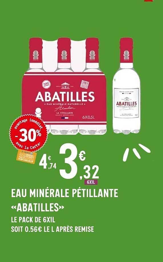 ABATILLES EAU MINÉRALE PÉTILLANTE