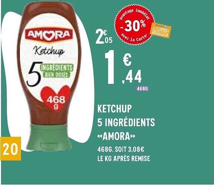 AMORA Ketchup 5 ingrédients