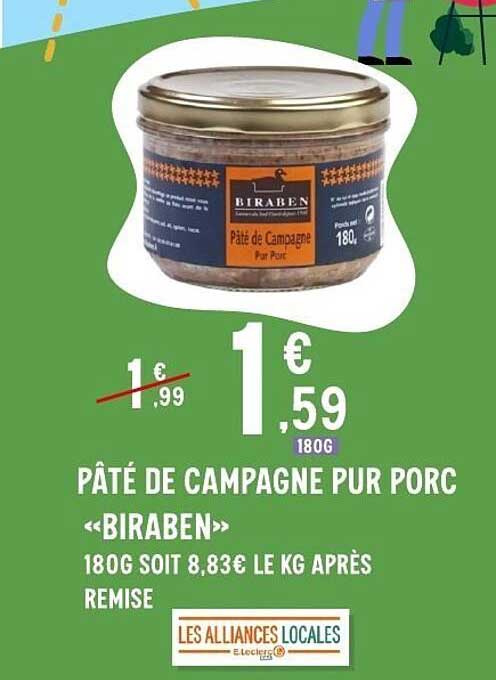 BIRABEN PÂTÉ DE CAMPAGNE PUR PORC