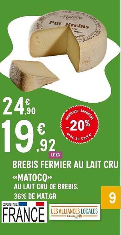 Brebis fermier au lait cru