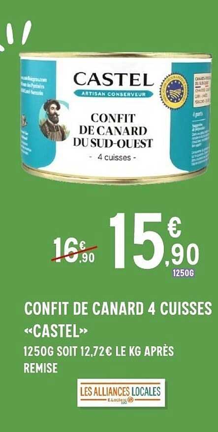 CASTEL Confit de canard 4 cuisses