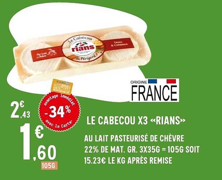 Le Cabecou x3 Rians