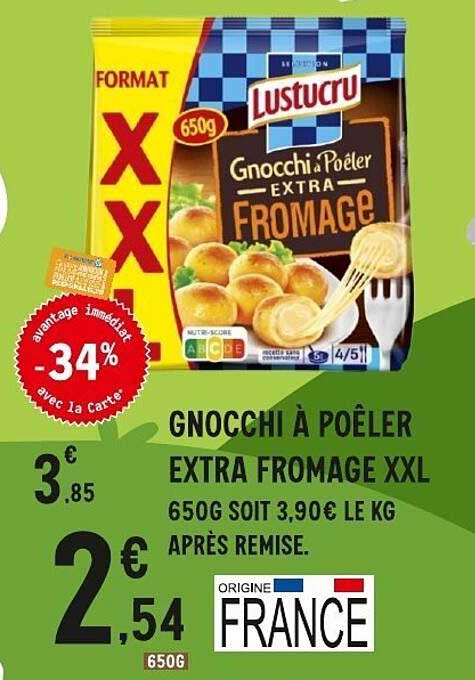 Lustucru Gnocchi à Poêler Extra Fromage