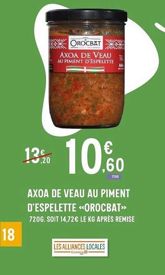 Orocbat Axoa de Veau au Piment d'Espelette