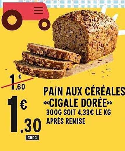 PAIN AUX CÉRÉALES «CIGALE DORÉE»