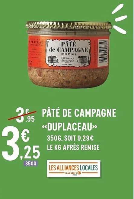 PÂTÉ DE CAMPAGNE «DUPLACEAU»