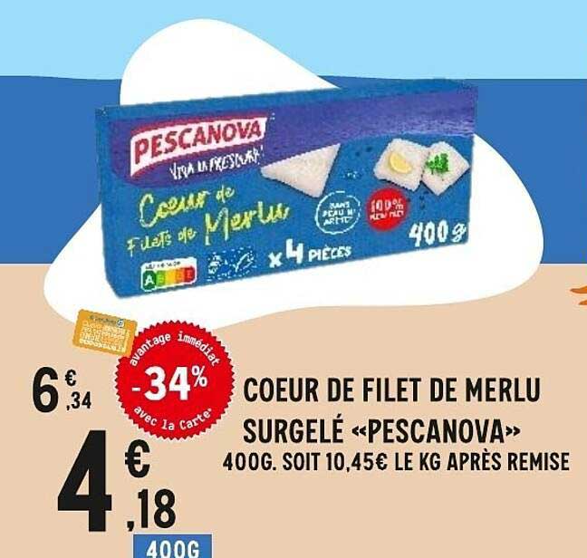 PESCANOVA Coeur de filet de Merlu